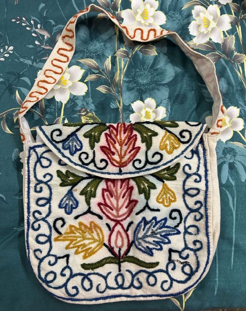Embroidered Sling Bag