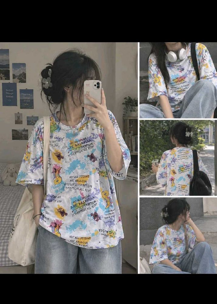 CLEARANCE SALE!💗Graffiti Print Oversized T-Shirt