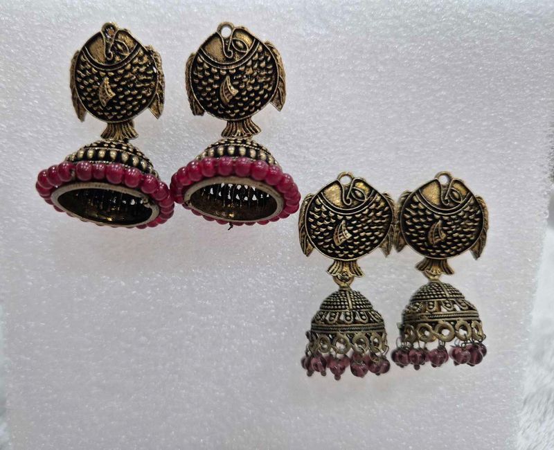 Bohemian Fish Design Jhumka Earrings