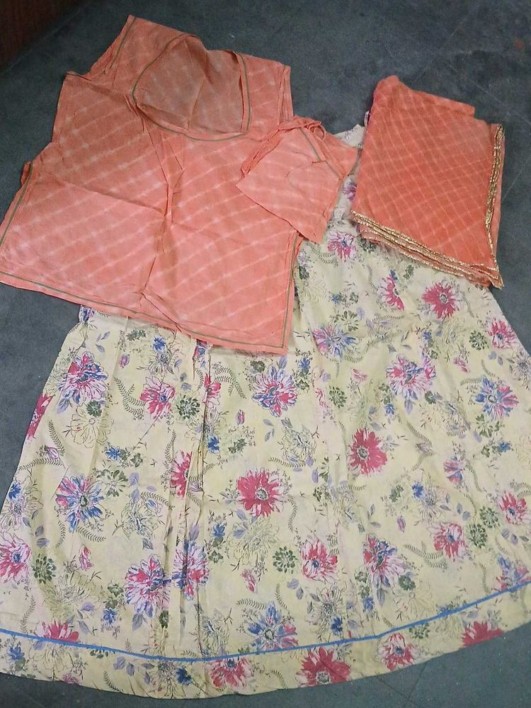 Women's Floral Kurta Set with Dupatta