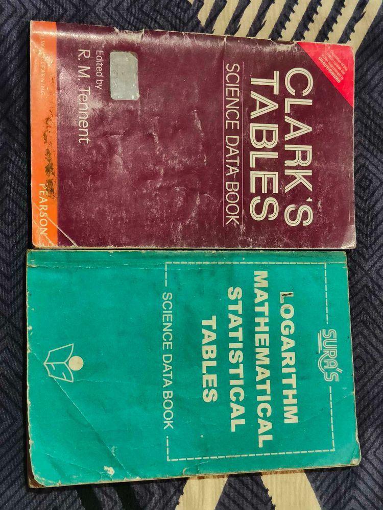 Science Data Books-Clark's table &amp; Logarithm books