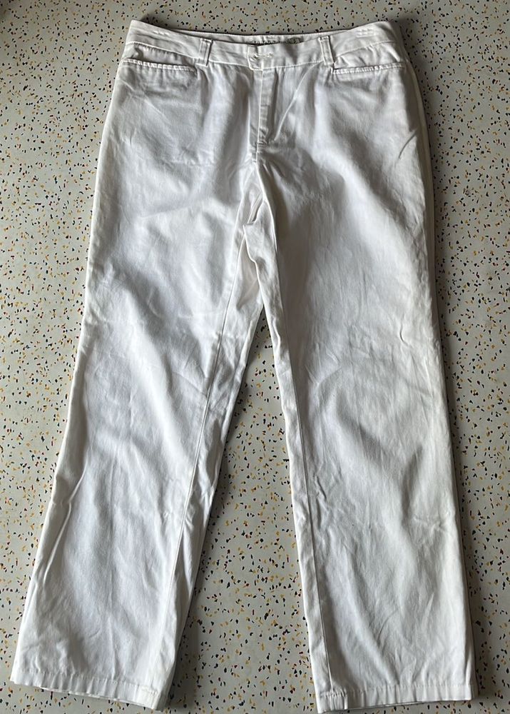 White Straight Leg Pants
