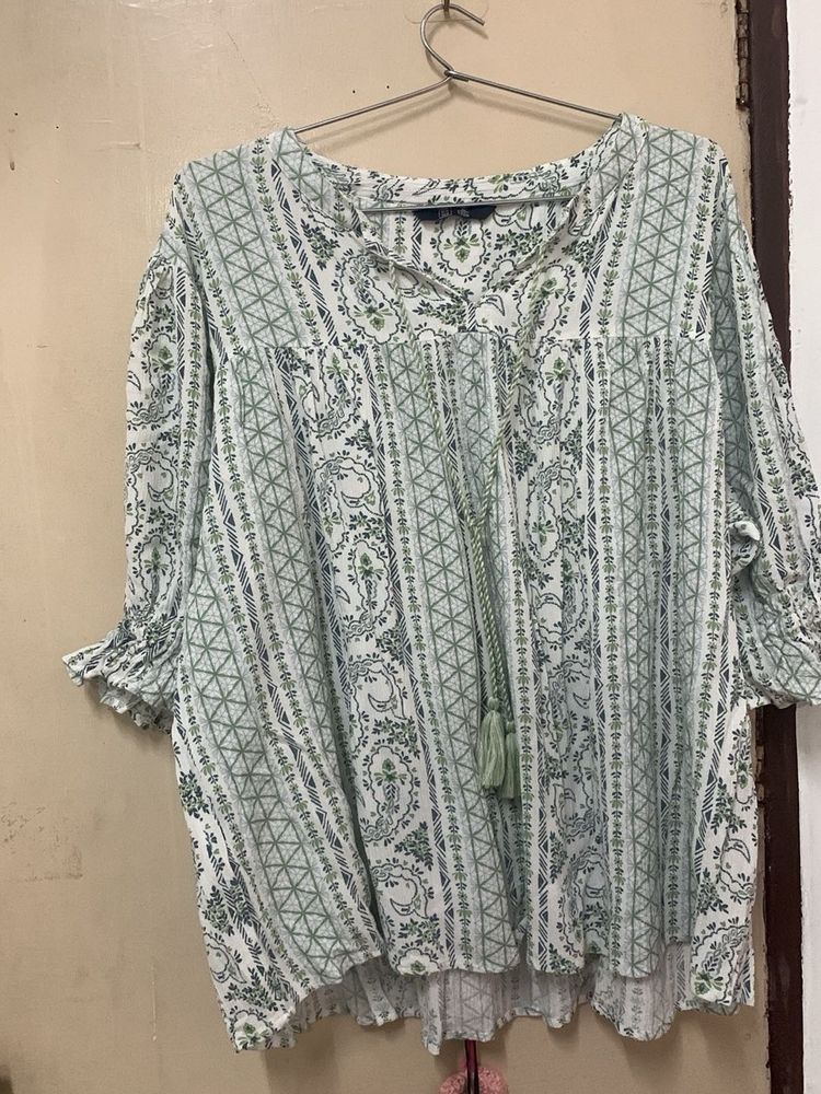 Bohemian Print Tassel Top