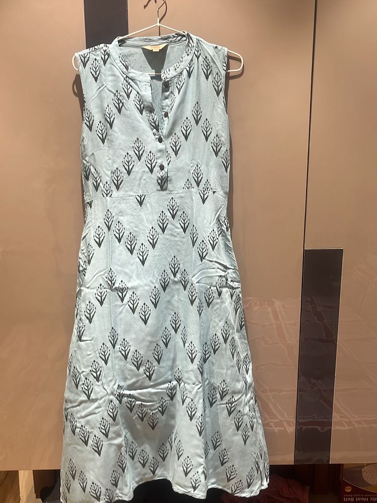 Anouk Sea Green Fusion A Line Kurta
