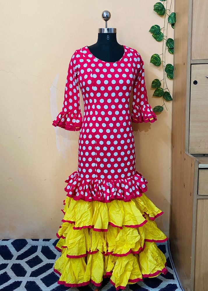 sale Flamenco Inspired Polka Dot Dress