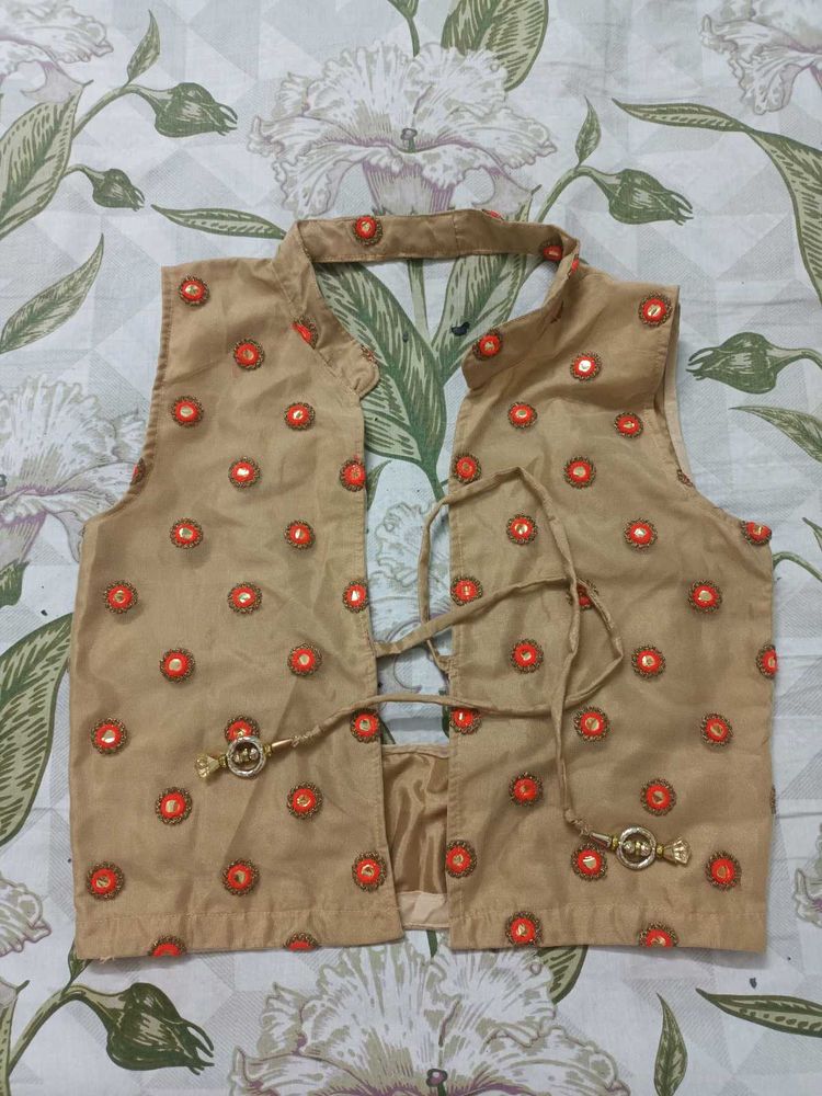 Embellished Sleeveless Ethnic Blouse/Koti