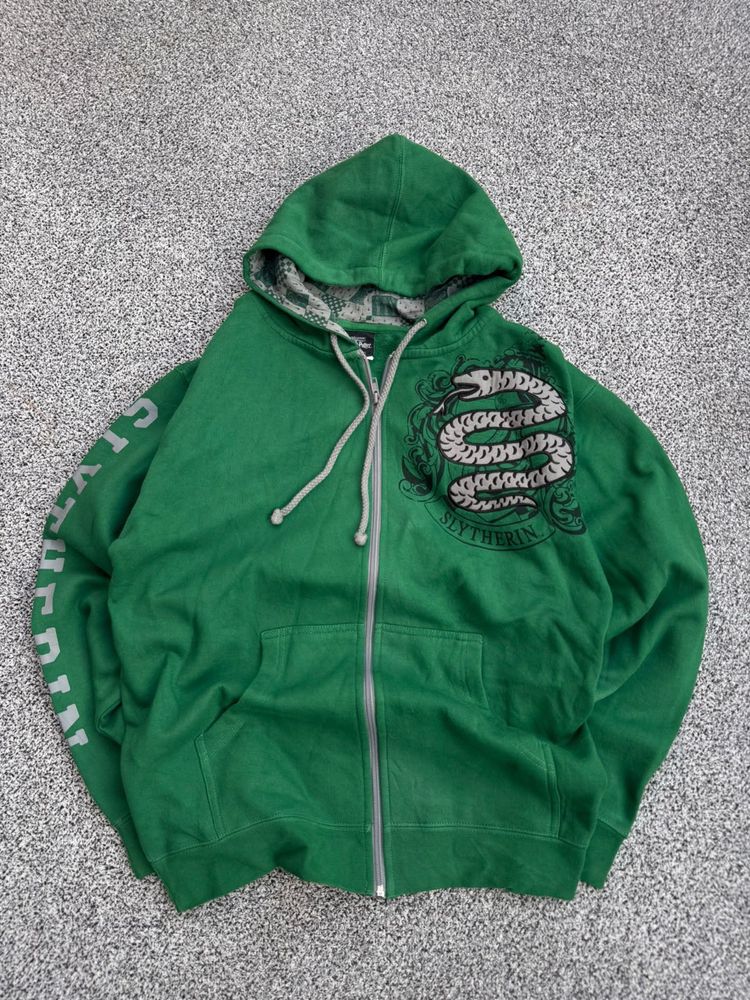 Green Slytherin Zip-Up Hoodie