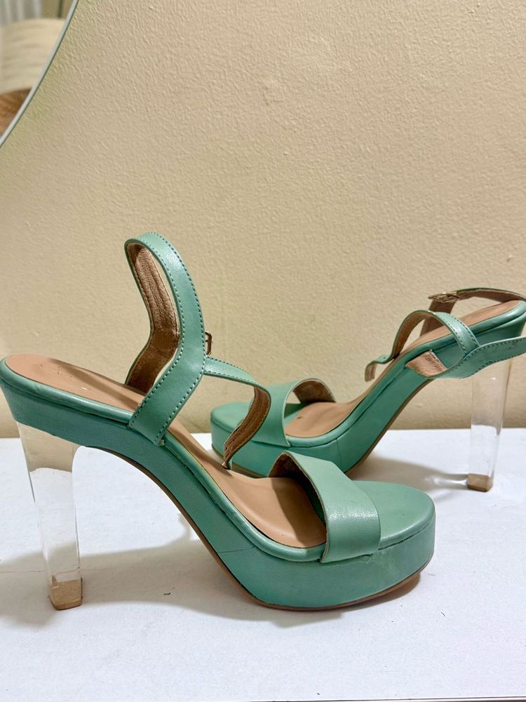 Mint Green Platform Heels