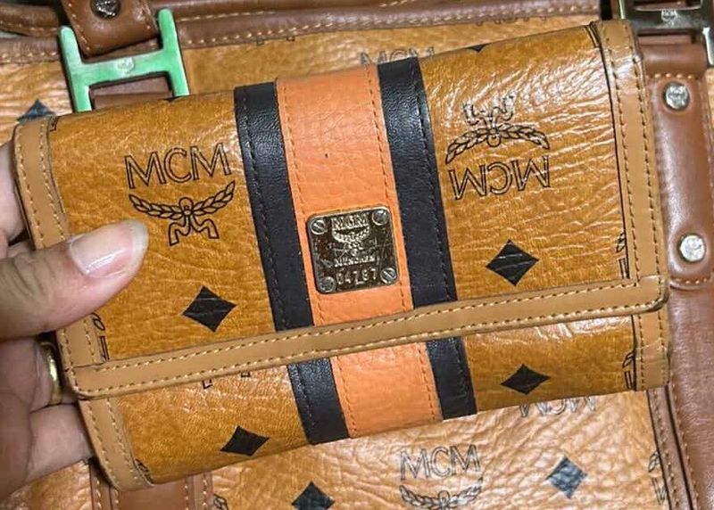 Authentic MCM Visetos Trifold Wallet