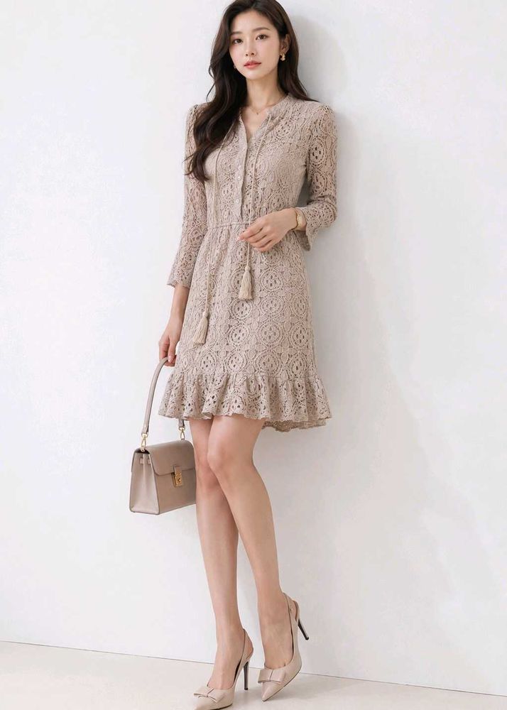 Boho Lace Tassel Dress