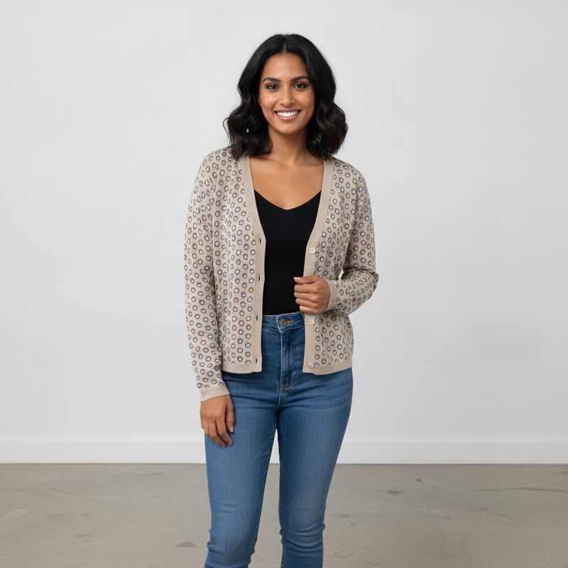 Chic Polka Dot Cardigan