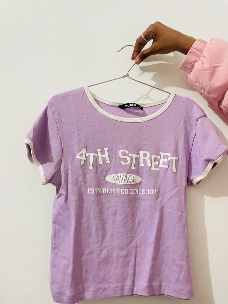 Cute Purple Graphic Tee