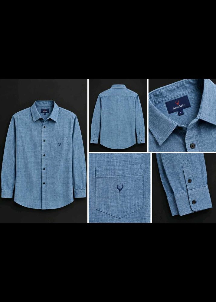 Allen Solly Men's Grey Casual Shirt