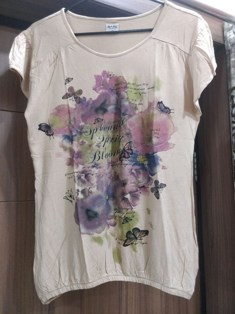 Printed Stretchable Top For Girls