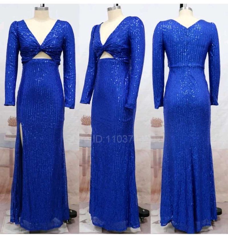 Stunning Blue Sequin Gown