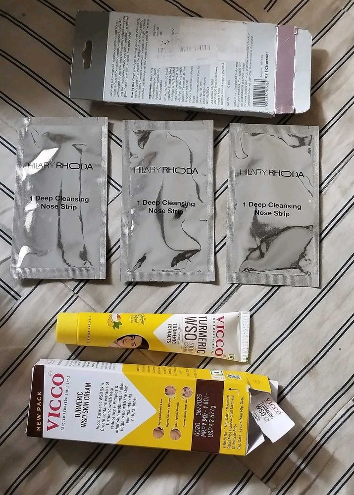 Vicco Turmeric Skin Cream &amp; Nose Strips