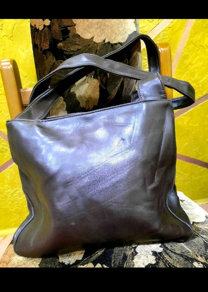 Classic Brown Leather Tote Bag
