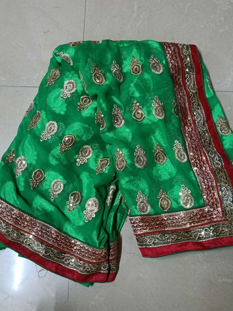 green saree
