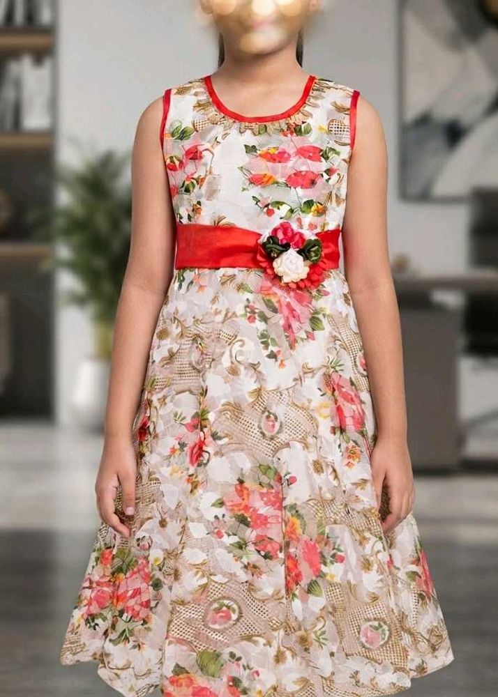 Girls Floral Party Dress