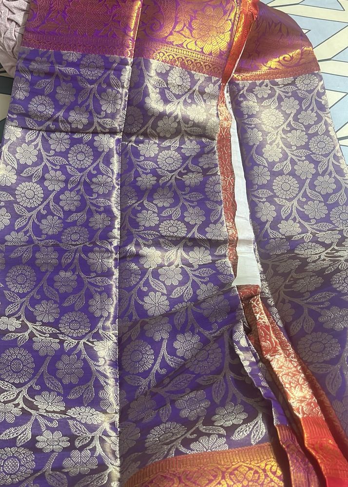 Beautiful Purple Silk Saree