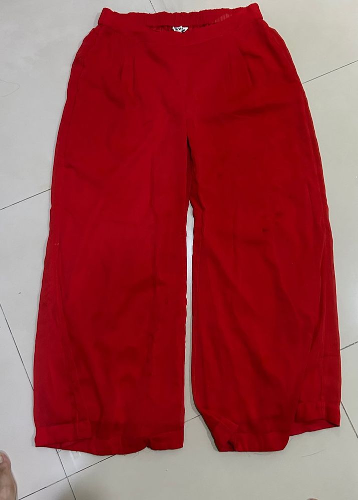 Red Palazzo Pants
