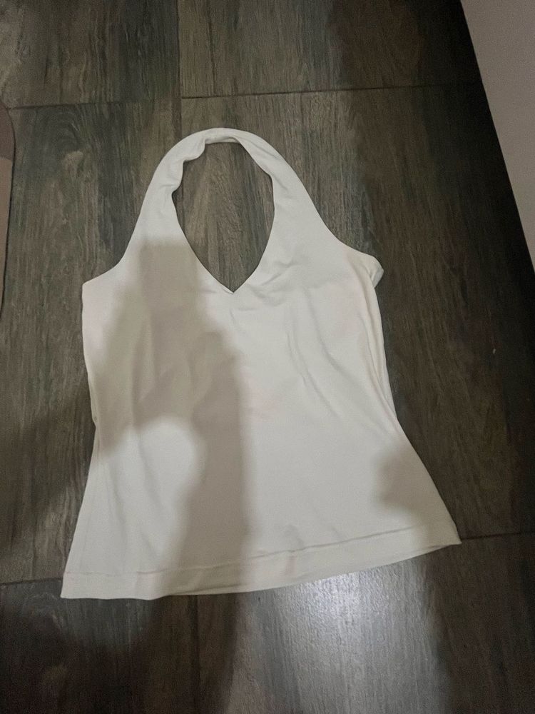 White Halter Top