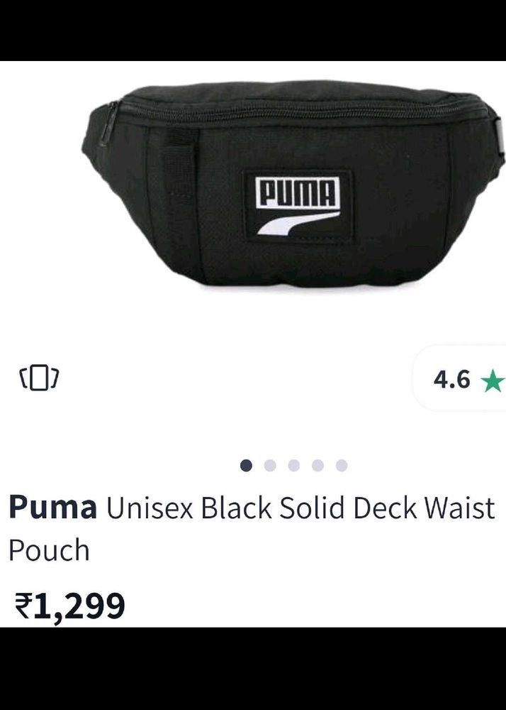Puma Unisex Black Waist Pouch