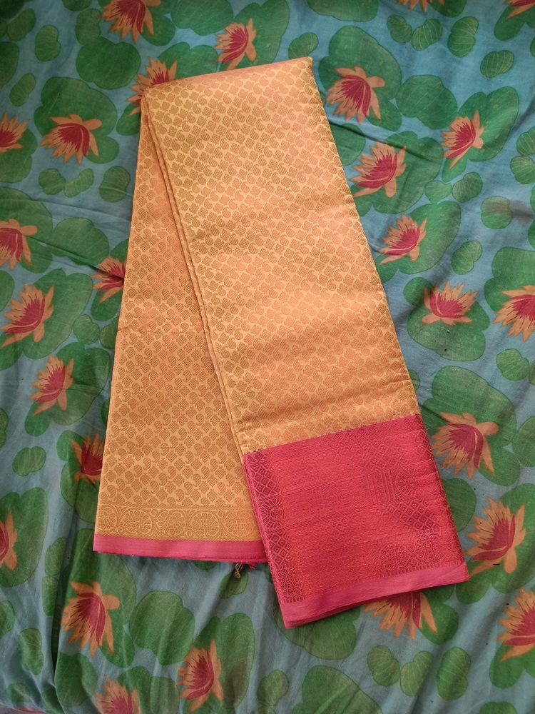 Lovely Fancy Silk Saree New With Attached Blouse