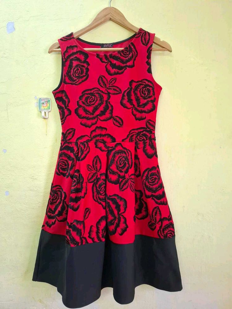 Red  Fit &amp; Flare Dress