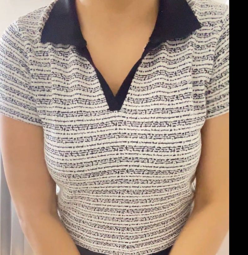 Classic Black and White Striped Top