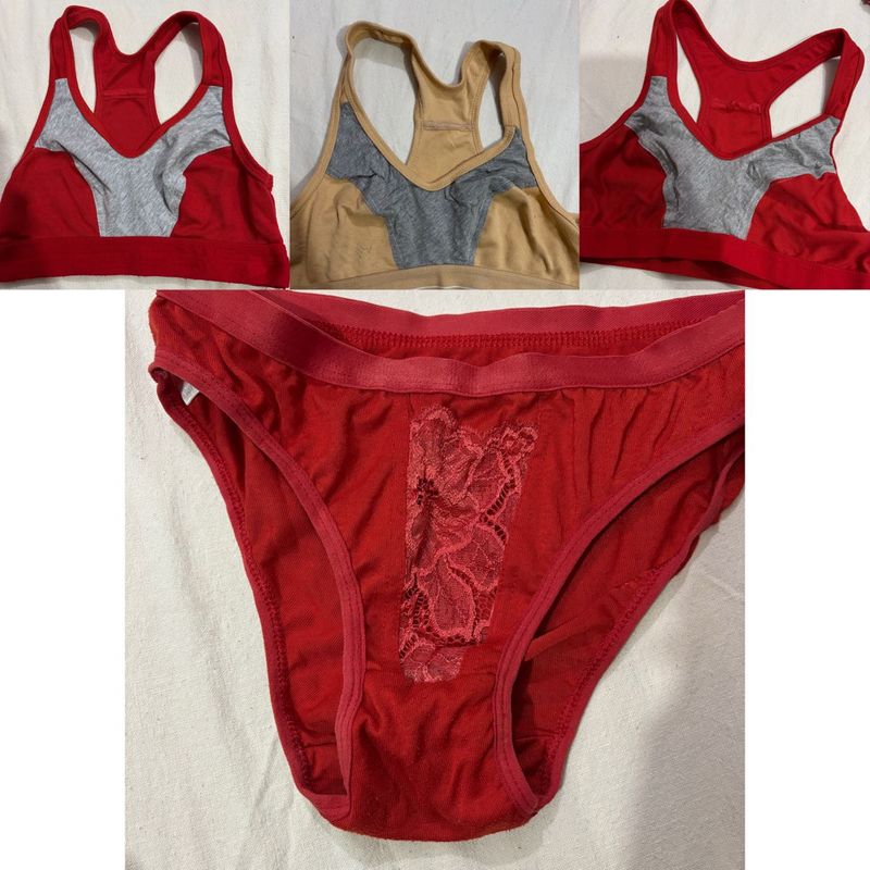 3 Bra &amp; 1 panty set