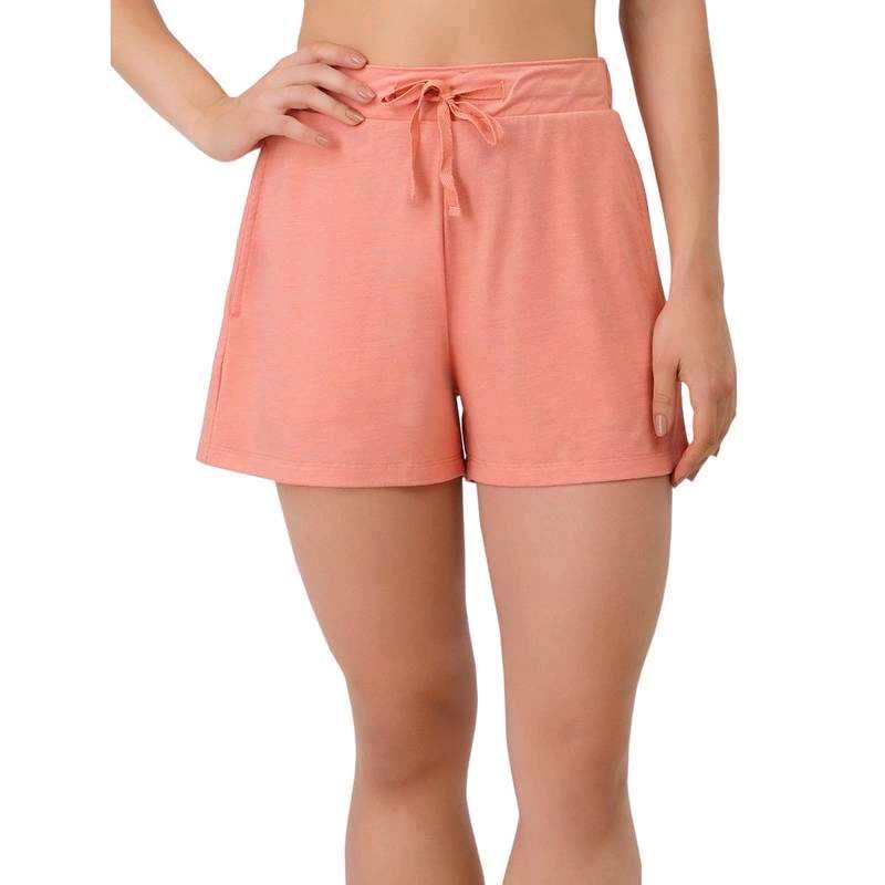 Peach Drawstring Lounge Shorts