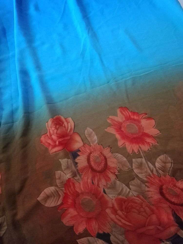 Discount Offer... Printed Saree With Blouse
