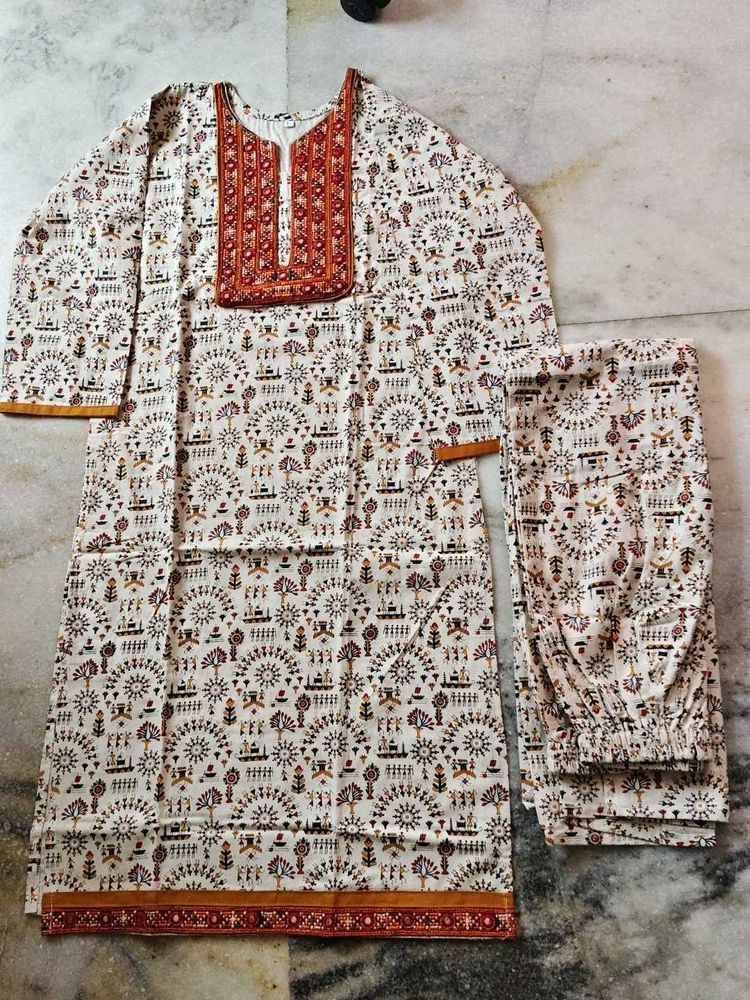 pure cotton Printed Kurta Set