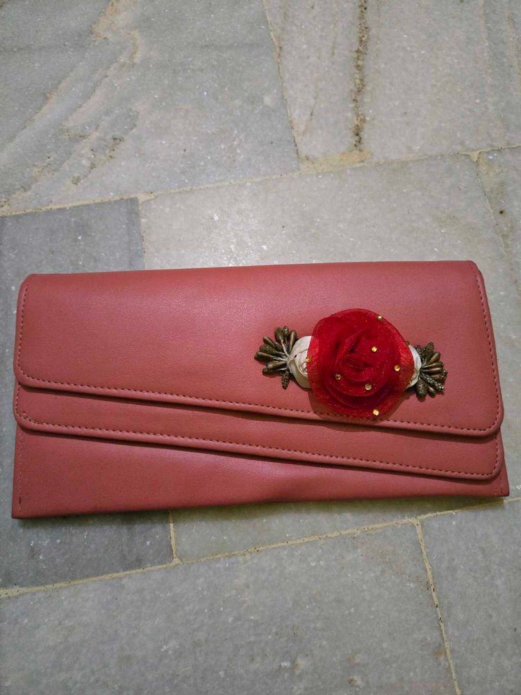 Elegant Rose Clutch Bag