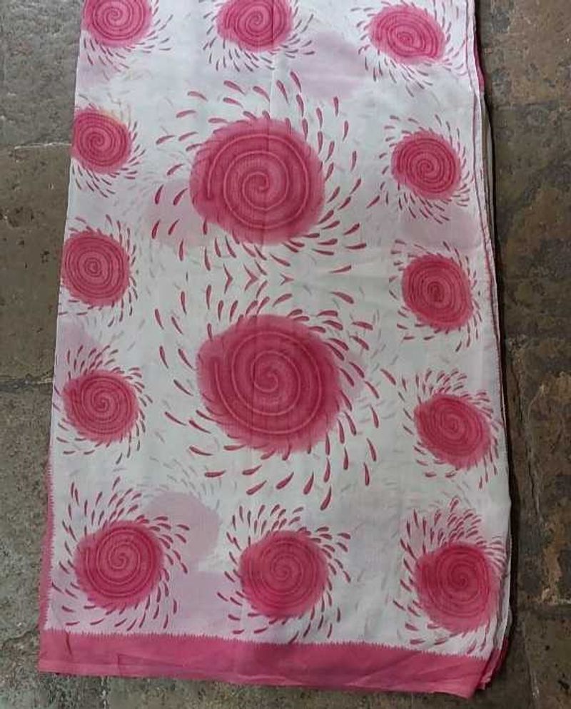 Pink Floral Saree
