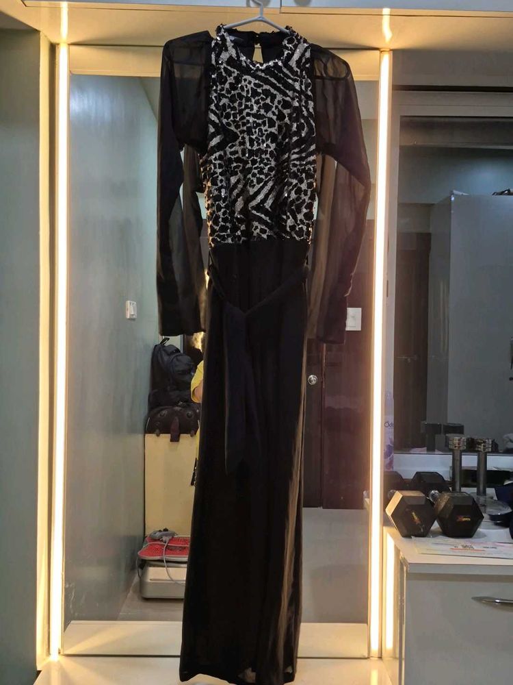 Elegant Long Black Jumpsuit