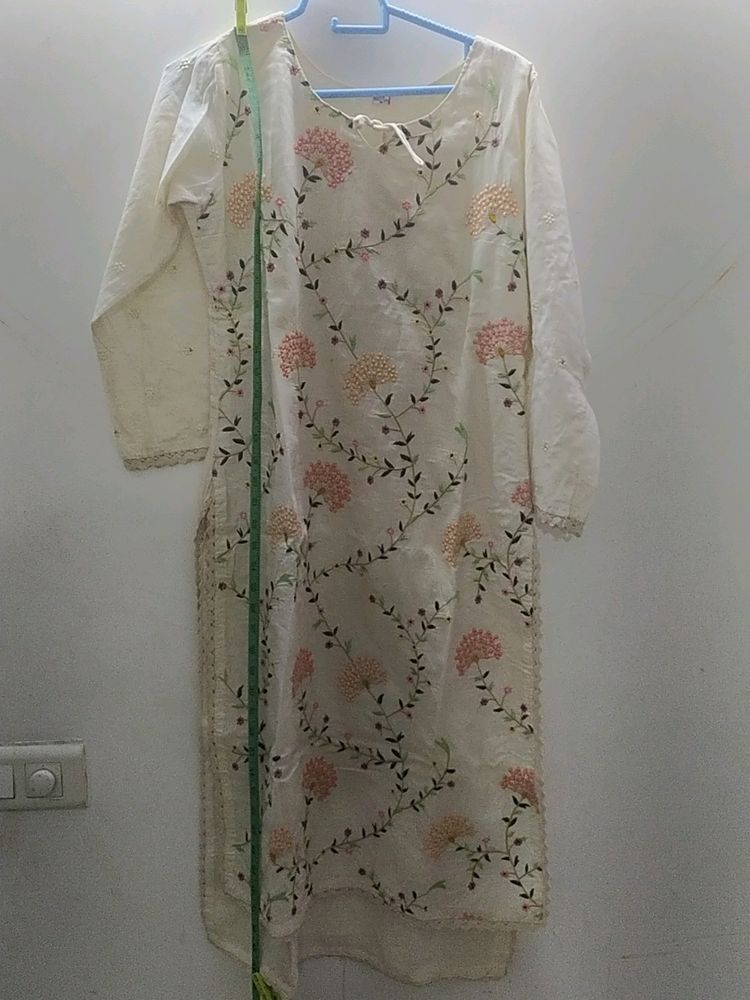 Pure Cotton Fully Embroided pakistani style kurta