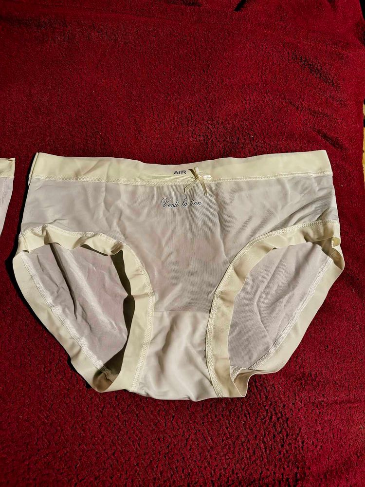Sheer Lace Trim Briefs
