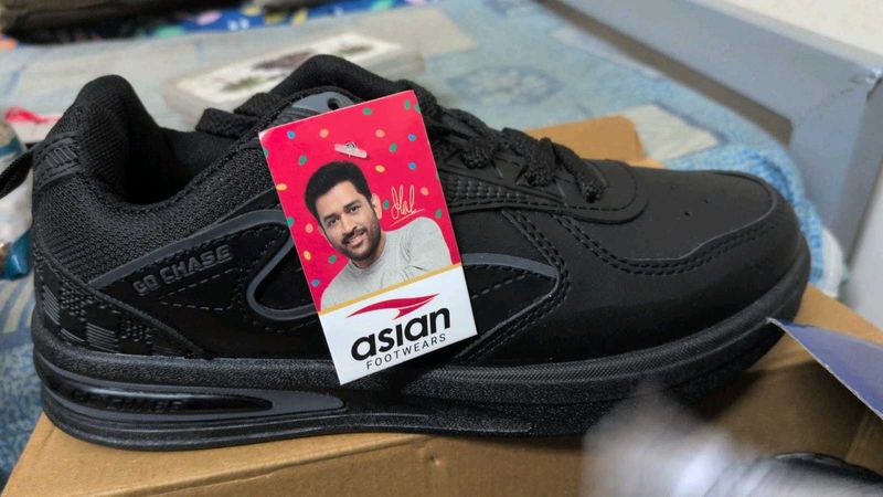 Asian Go Chase Black Casual Shoes
