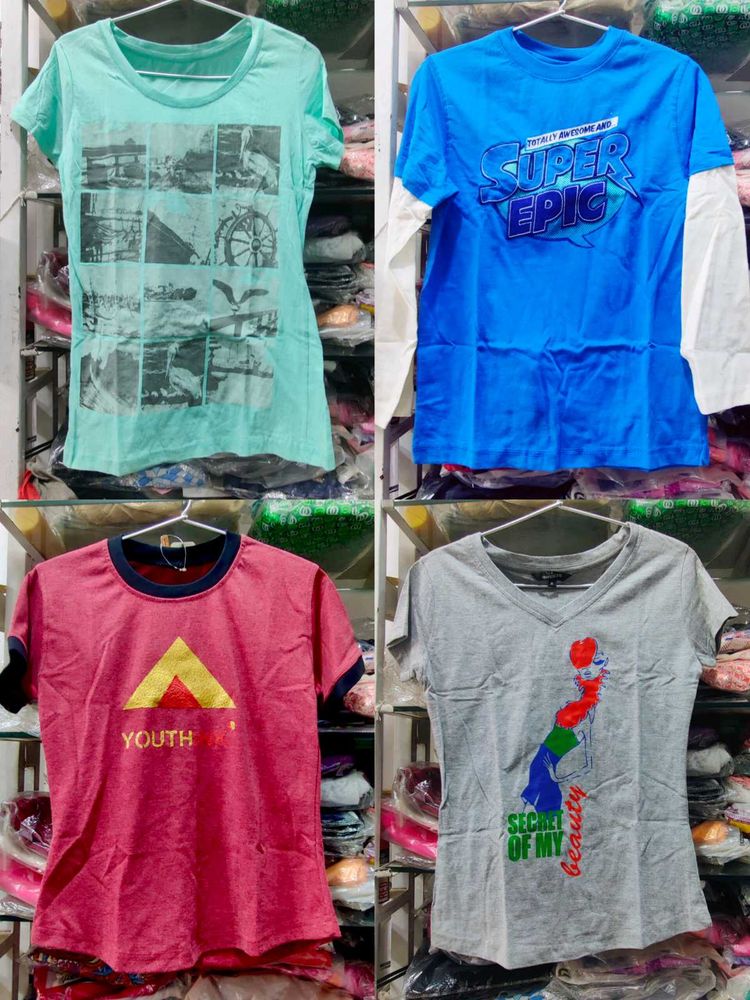 Combo of 4 Graphic T-Shirts
