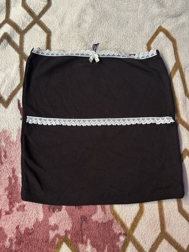 Black cute bow Tube top