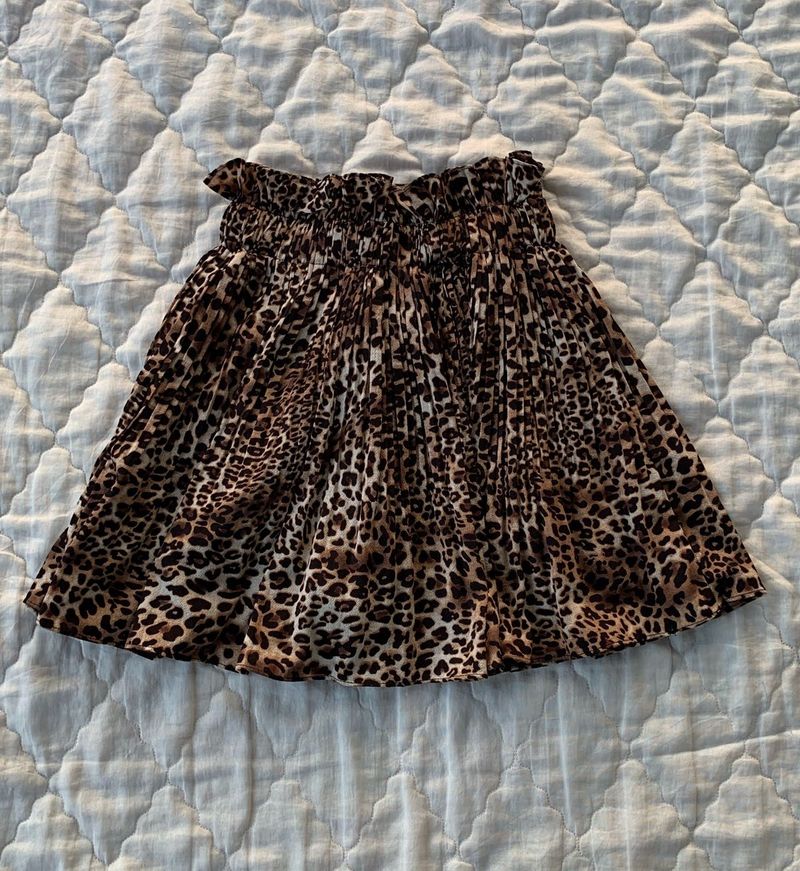 Leopard Print Mini Skirt