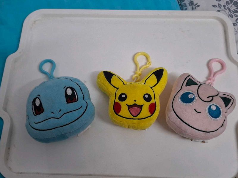 Cute Pokemon Plush Keychains
