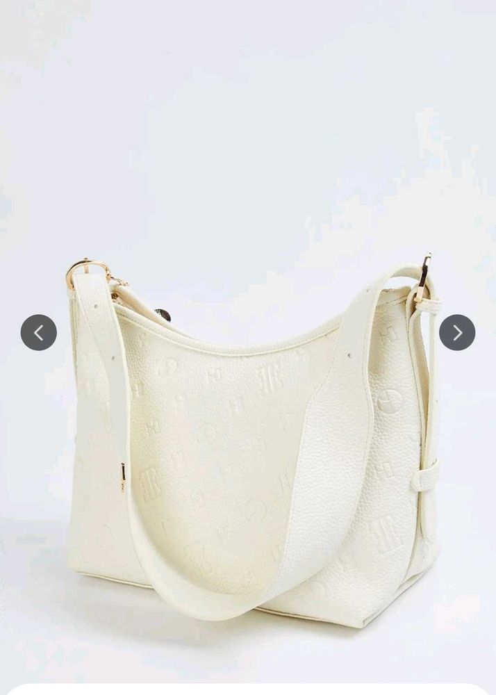 Elle Stylish Cream Hobo Bag