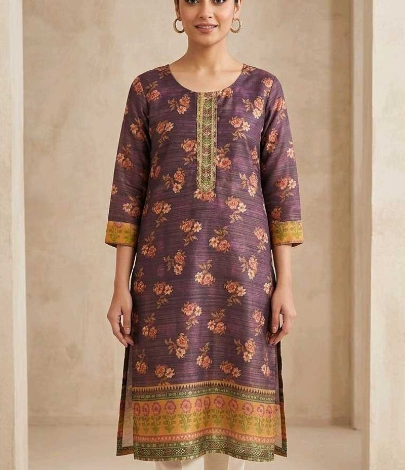 Elegant Floral Kurti for Women