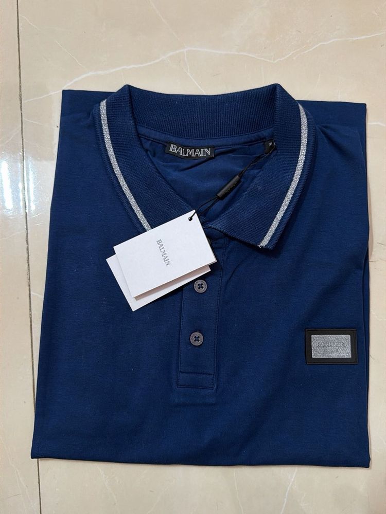 Balmain Navy Blue Polo TShirt