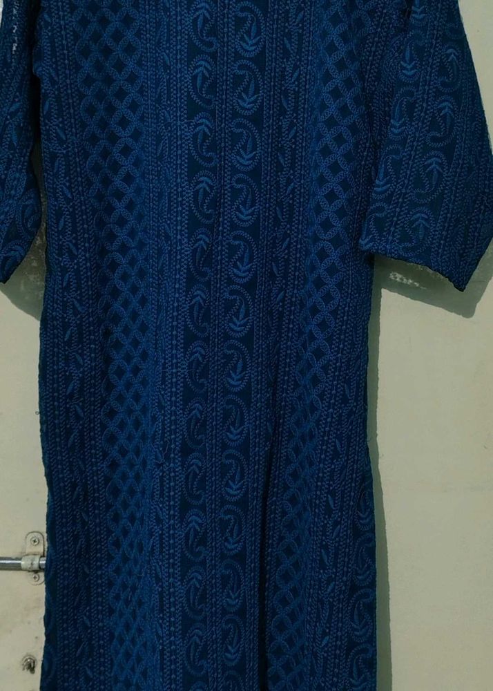 Elegant Blue Kurta (chicken curry)