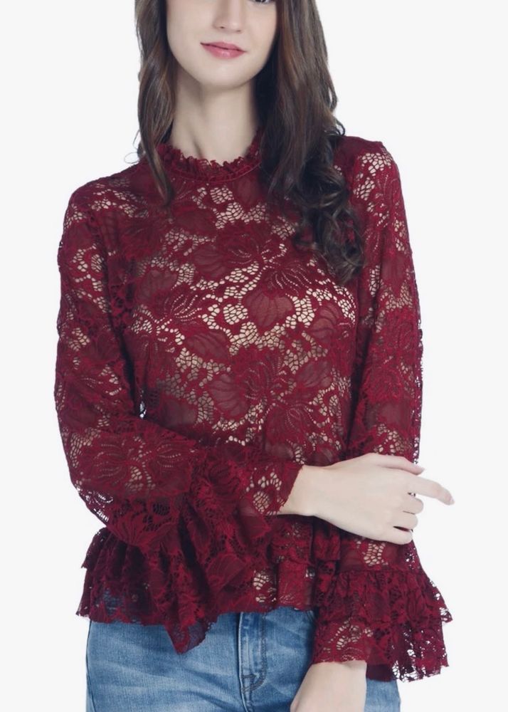 Elegant Lace Long Sleeve Top