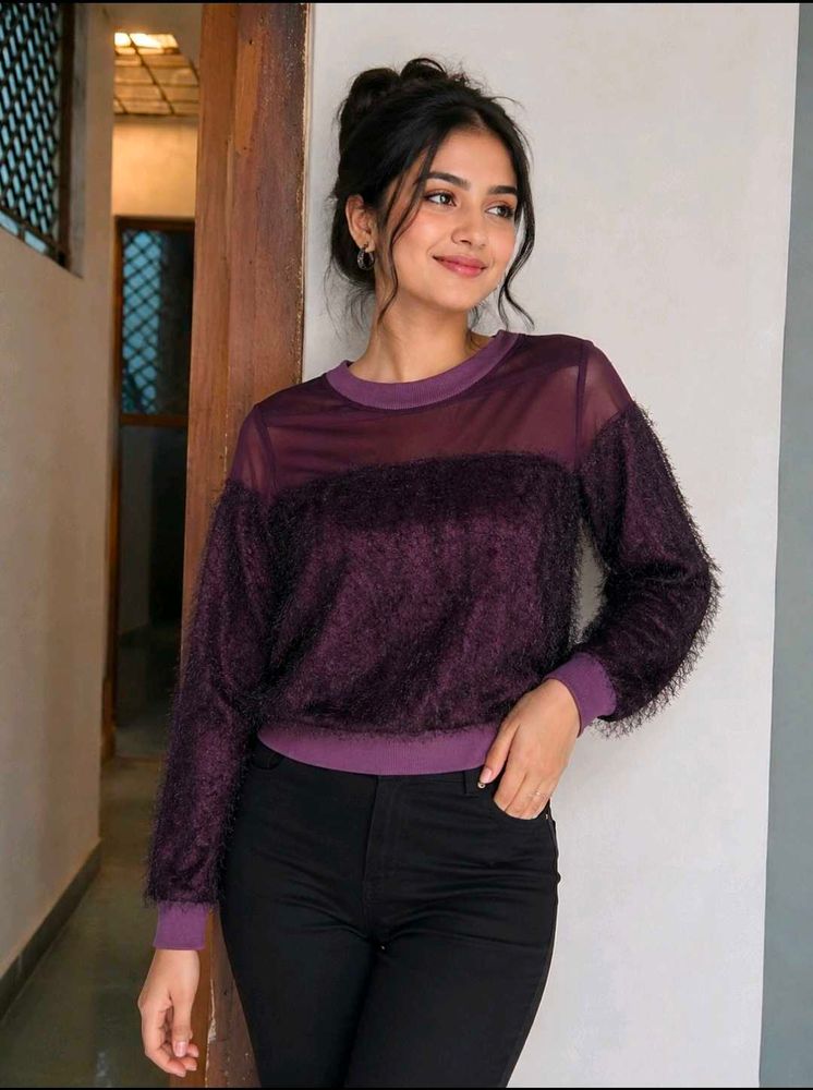 Purple Long Sleeve Top